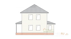 Дом двухэтажный КОРОБОК-2-1 с облицовкой
